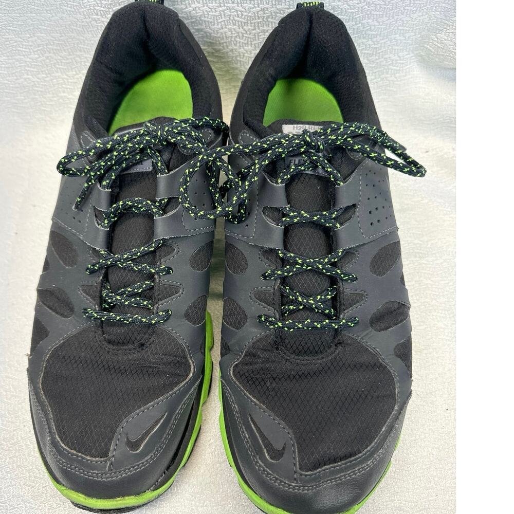 Nike Flex Trail H2O Repel Mens Running Shoes Black Lime Green 538552-001 Size 10
